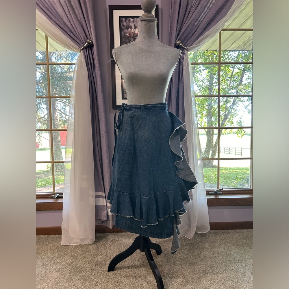 JW ANDERSON Blue Midi Skirt